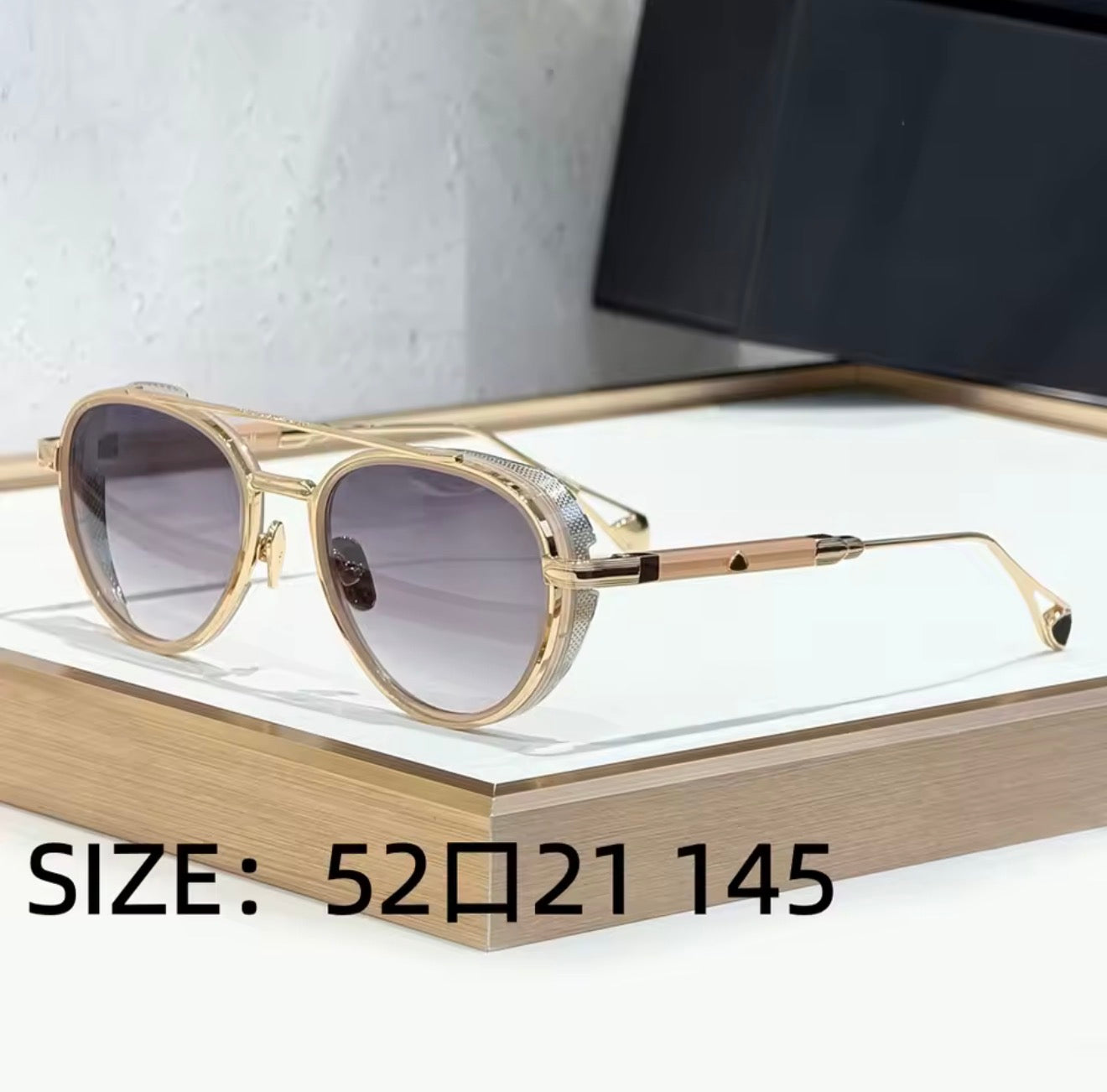 MAYB-PADKYLOB Luxury Round Metal Sunglasses