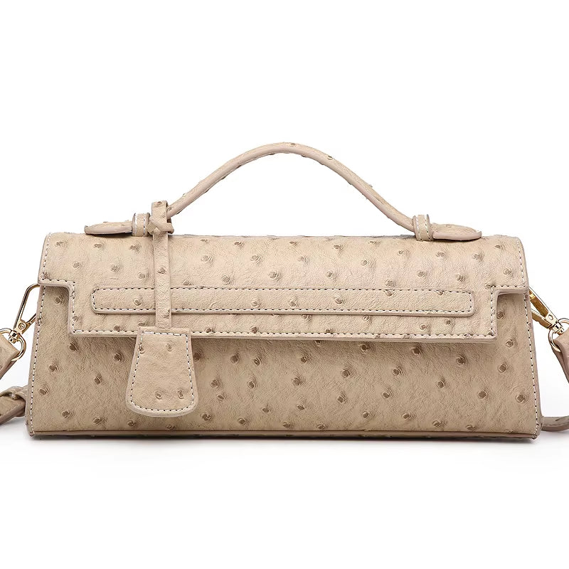Hot Brand Design Ostrich/Snake Print Women Bag Handbag Ladies Handbags Fashion Luxury Brands Women'S Long Handbags Shoulder Bags