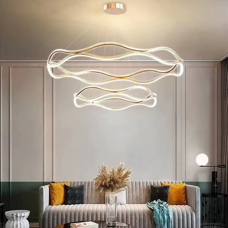Living Room Ceiling Chandelier with Remote Dimming Modern Dining Room Pendant Lamp Home Decor Luxury Bedroom LED Hanging Lights