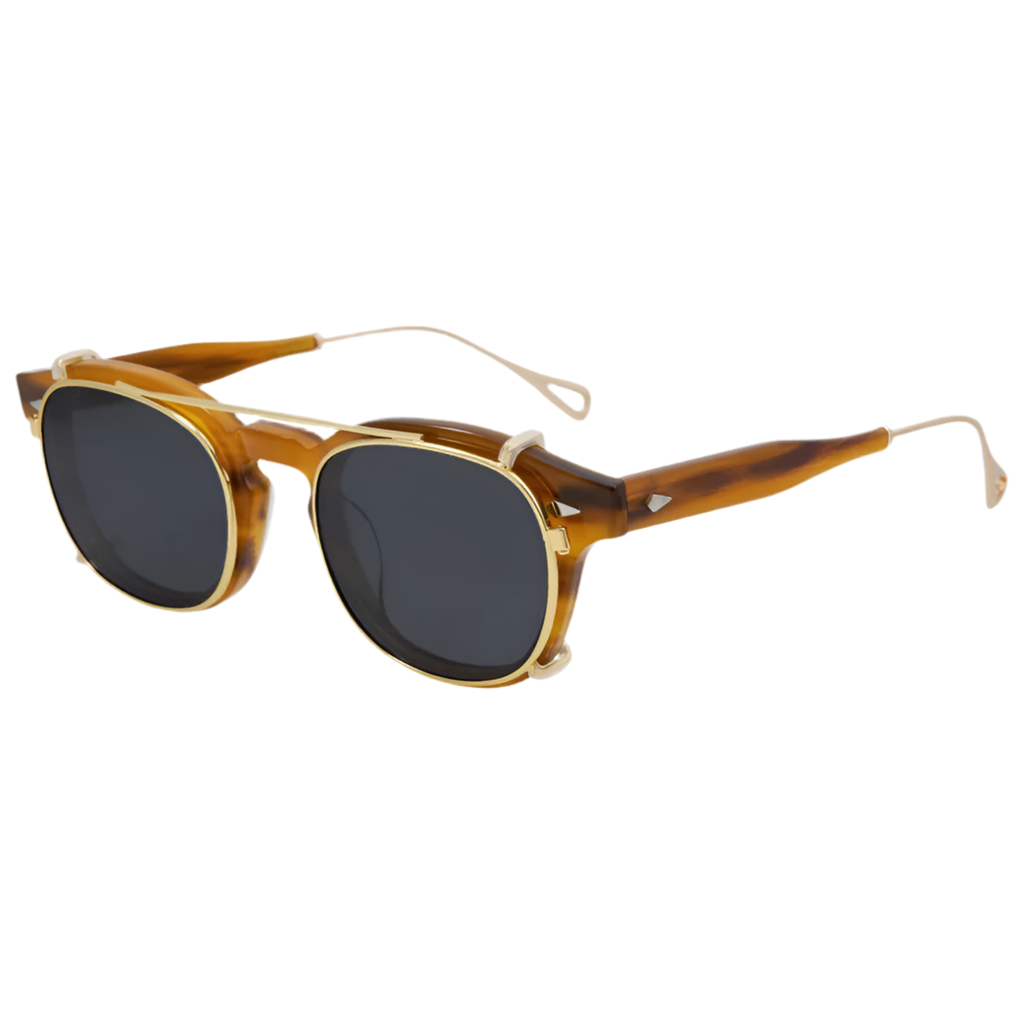 High-End Acetate Sunglasses with Removable Clip-On Lenses, Dual-Purpose, Fashionable and Functional for Men & Women, Outdoor Daily Wear.
