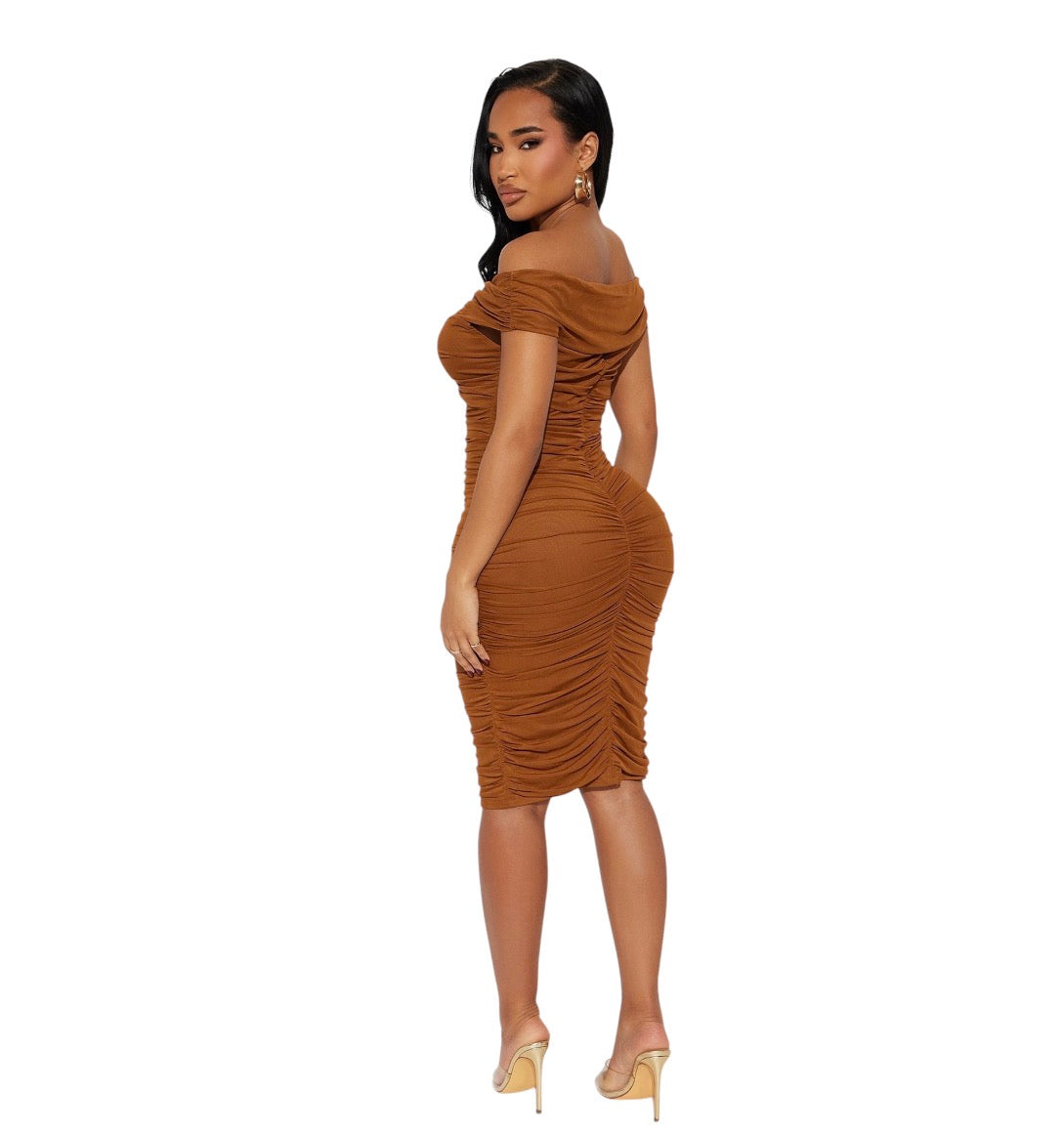 The Tink Midi Dress Brown