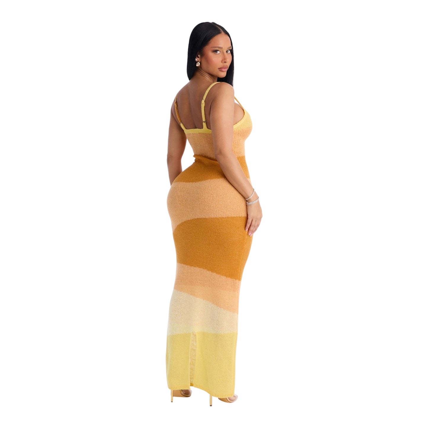 Sunbeam Energy Sweater Maxi Dress Yellow Combo