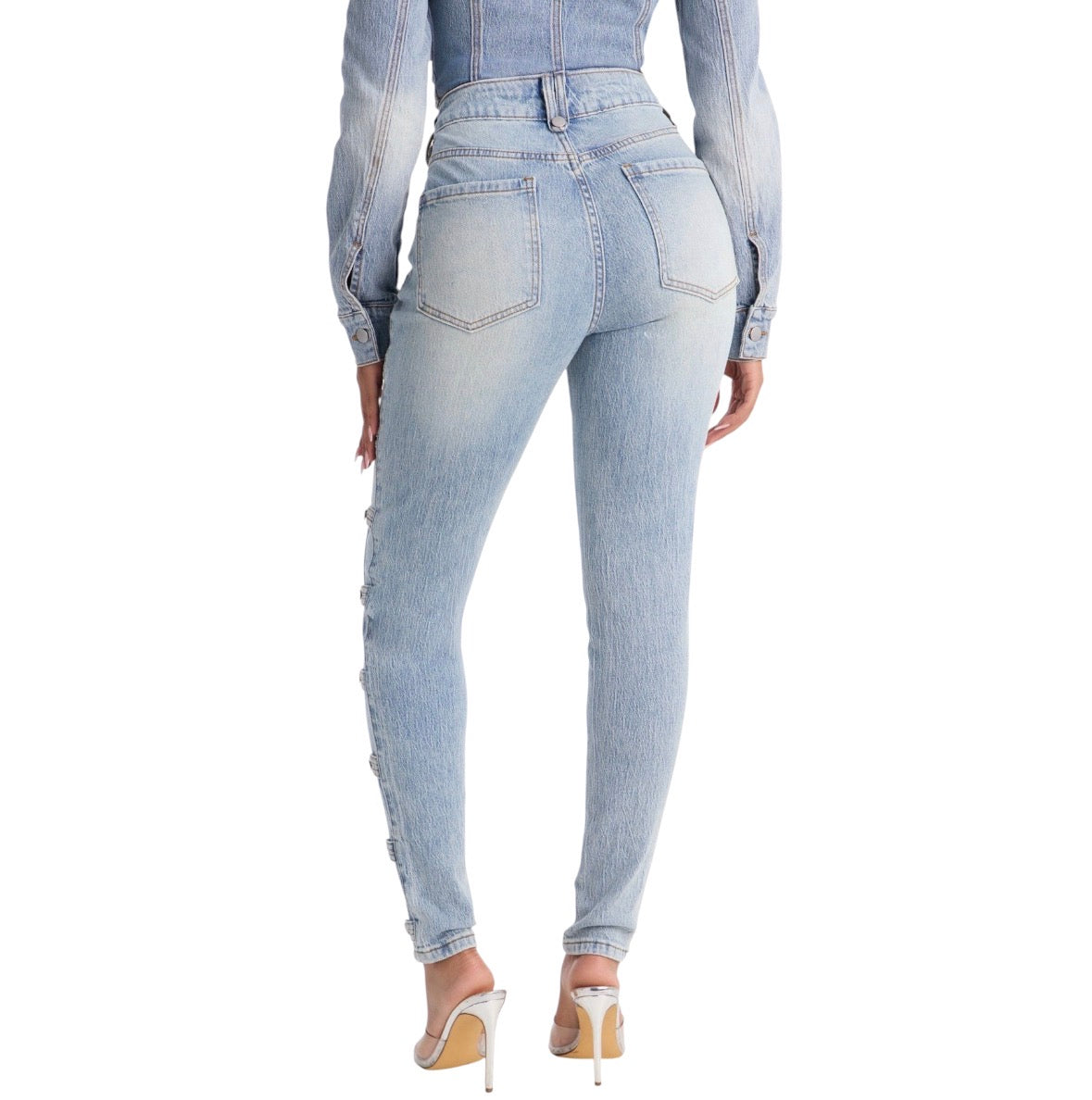 Total Surrender High Rise Stretch Skinny Jeans Light Wash