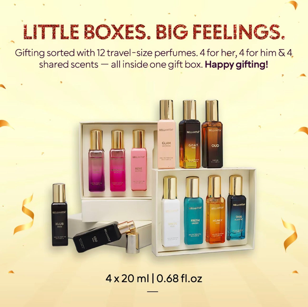 BellaVita Luxury 12 Pack Perfume Gift Set