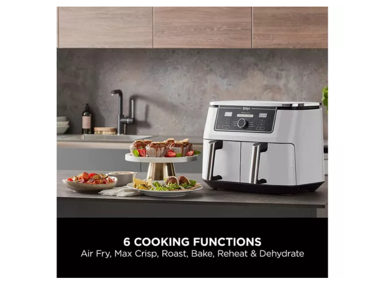 NINJA Foodi MAX Dual Zone AF400UKWH Air Fryer – White & Black
