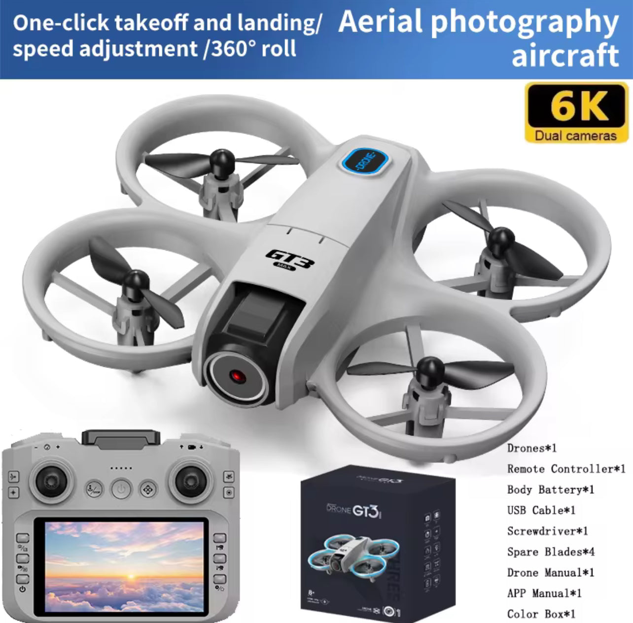GT3 MAX Mini Drone 5G 8K GPS Professional HD Aerial Photography Dynamic Lighting Remote Control Aircraft Optical Flow Quadcopter