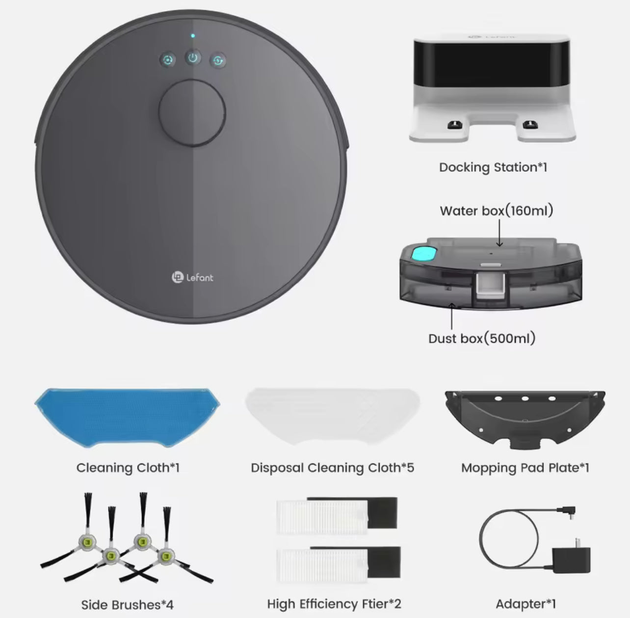 Lefant M1 LDS Robot Vacuum Cleaner – Multi-Plane Mapping, 4000Pa Suction, App & Alexa Control, Ideal for Pet Hair