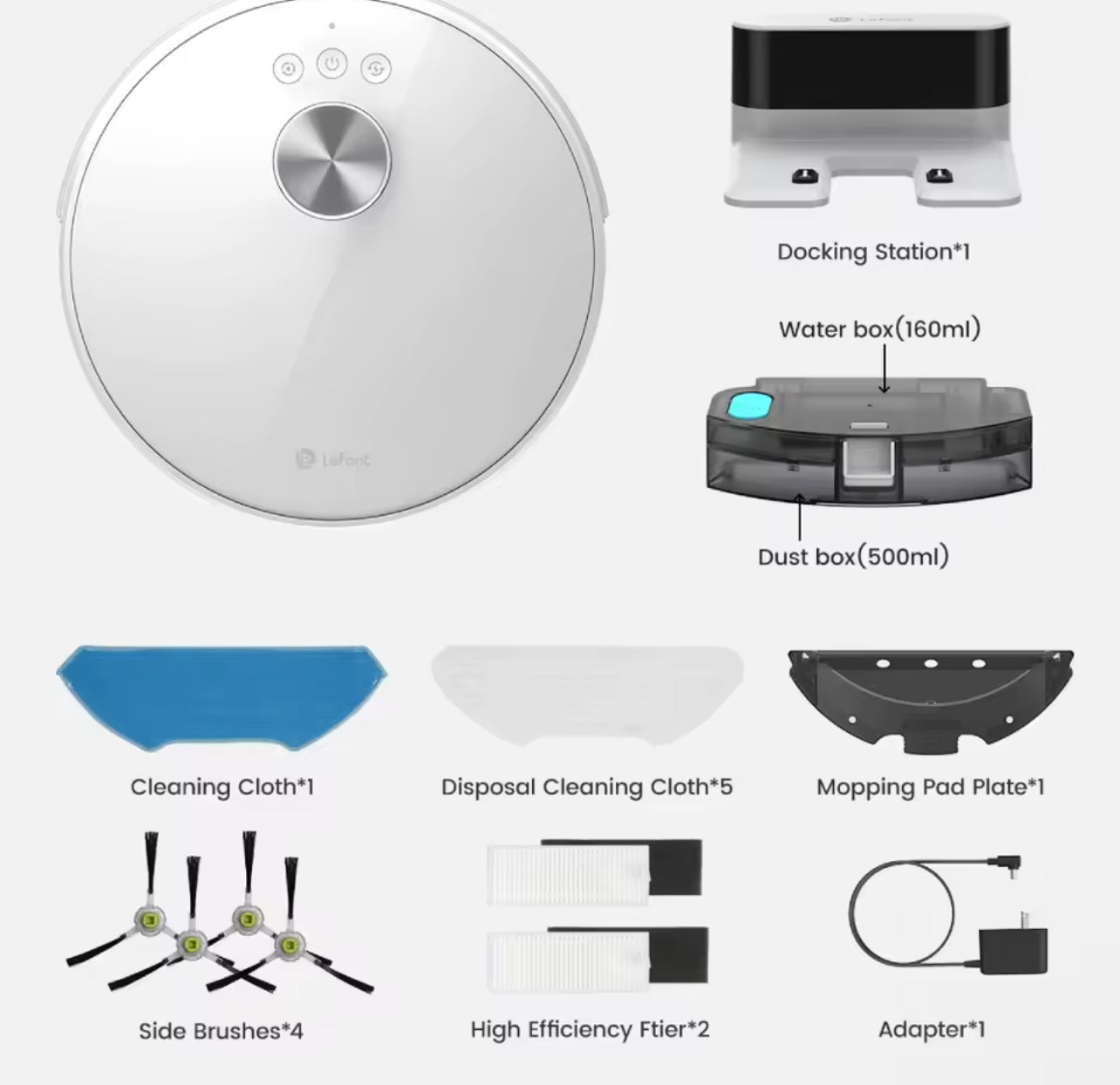 Lefant M1 LDS Robot Vacuum Cleaner – Multi-Plane Mapping, 4000Pa Suction, App & Alexa Control, Ideal for Pet Hair