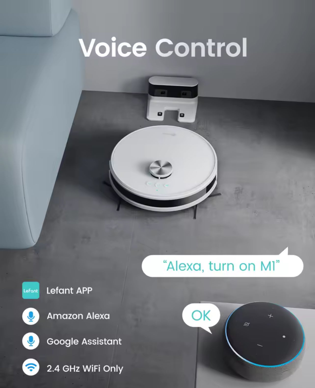 Lefant M1 LDS Robot Vacuum Cleaner – Multi-Plane Mapping, 4000Pa Suction, App & Alexa Control, Ideal for Pet Hair
