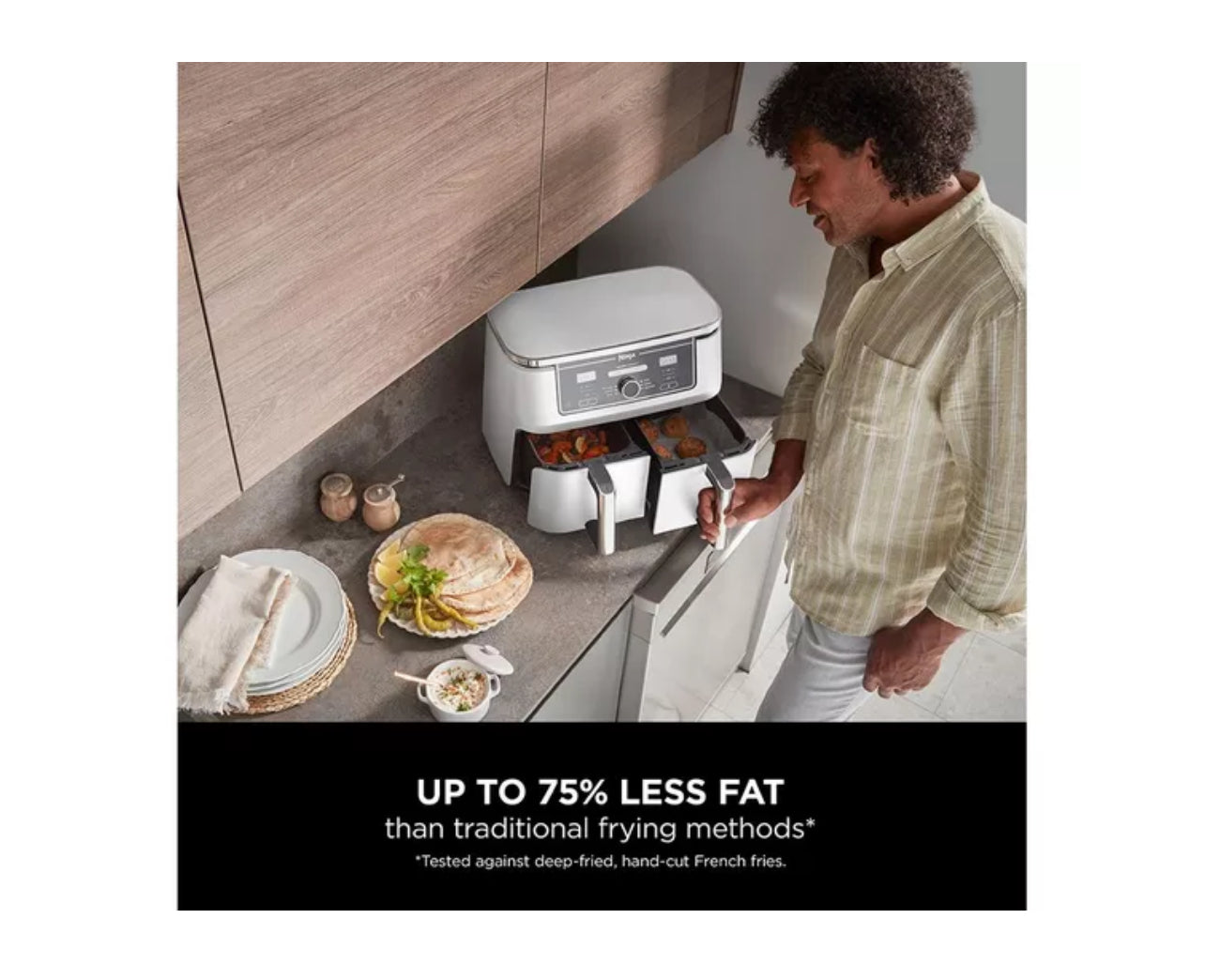 NINJA Foodi MAX Dual Zone AF400UKWH Air Fryer – White & Black