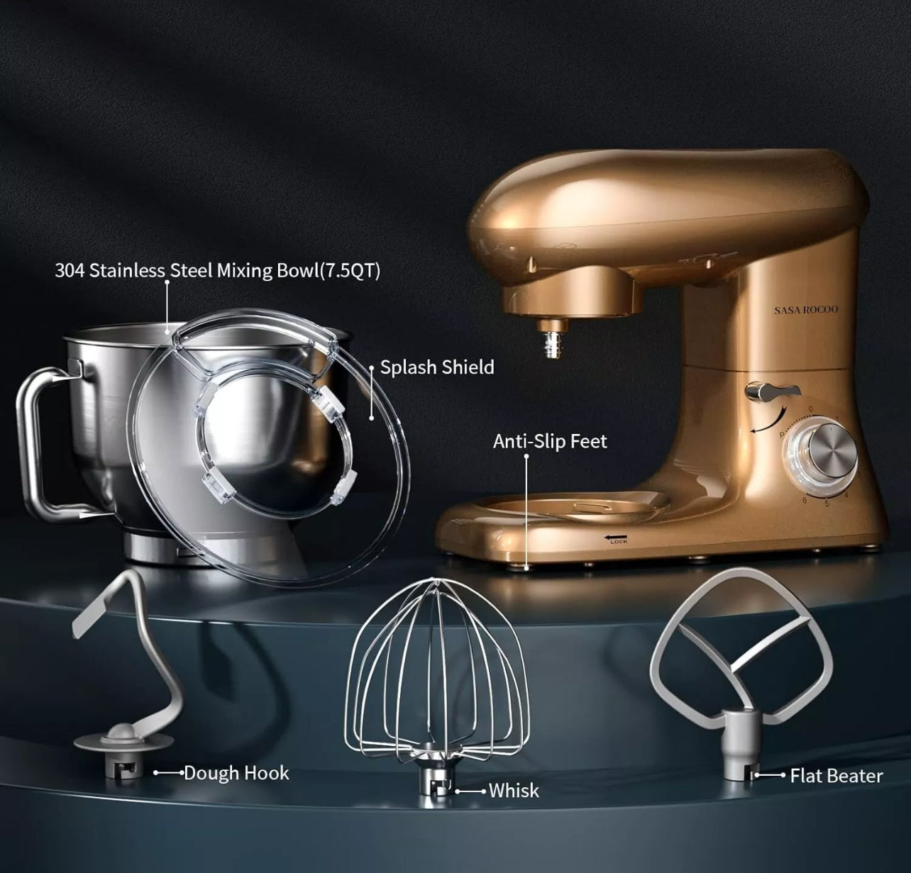 Powerful Stand Mixer – 1500W / 1800W | Kitchen Electric Mixer with Bowl & Attachments