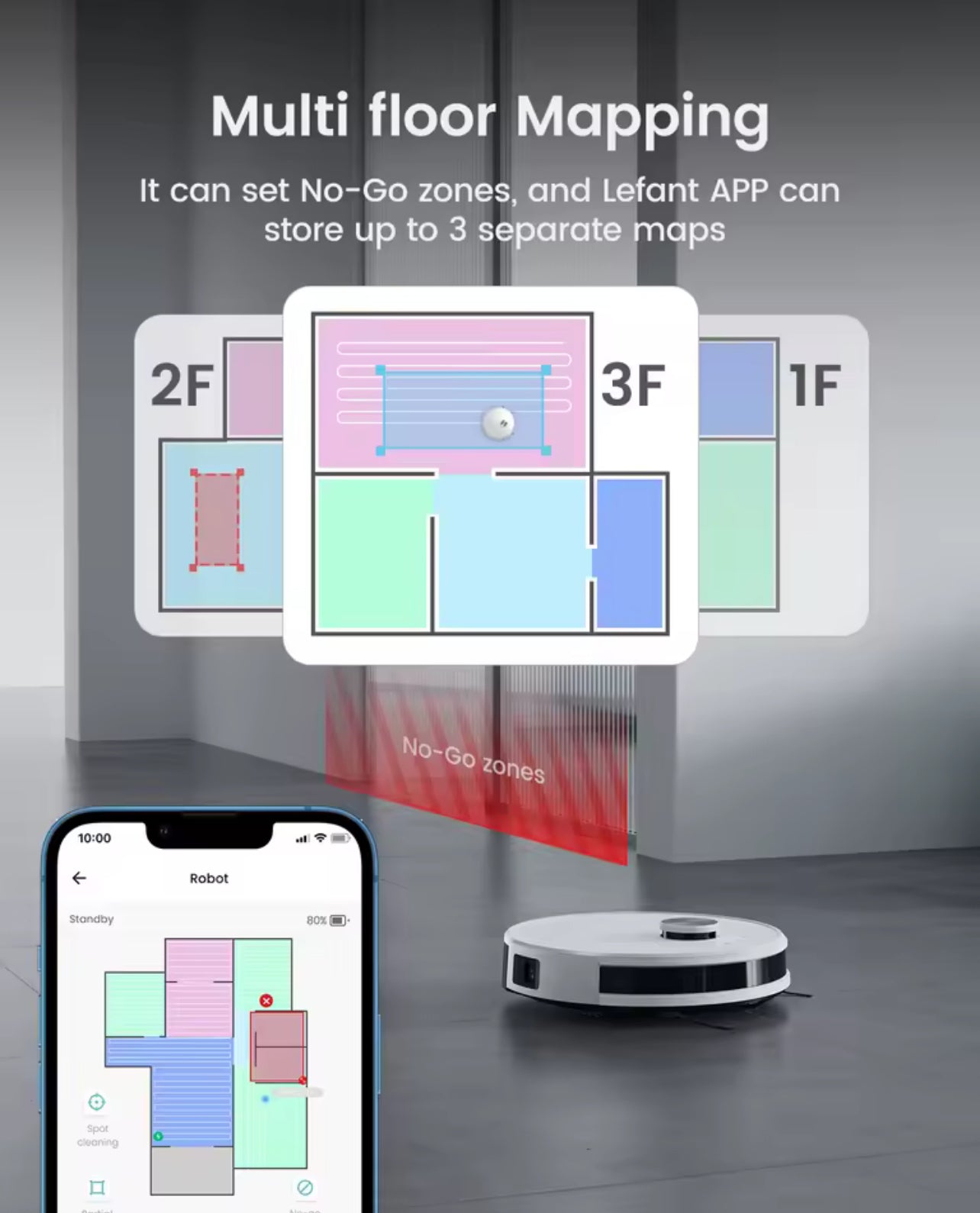 Lefant M1 LDS Robot Vacuum Cleaner – Multi-Plane Mapping, 4000Pa Suction, App & Alexa Control, Ideal for Pet Hair