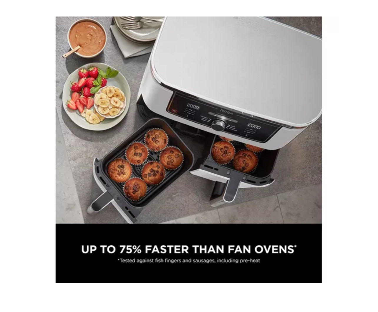 NINJA Foodi MAX Dual Zone AF400UKWH Air Fryer – White & Black