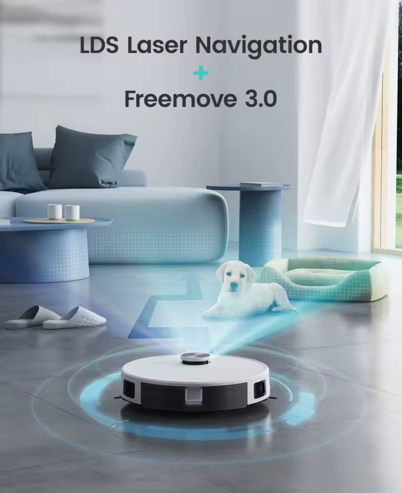 Lefant M1 LDS Robot Vacuum Cleaner – Multi-Plane Mapping, 4000Pa Suction, App & Alexa Control, Ideal for Pet Hair