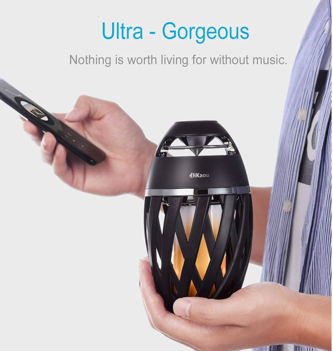 Outdoor Bluetooth Speaker, Gifts for Men Him Dad Women, Torch Outdoor Bluetooth Speaker, BT5.0 Stereo Speaker with HD Audio and Enhance Bass, Unique Christmas Birthdays Gifts for Men Him Father