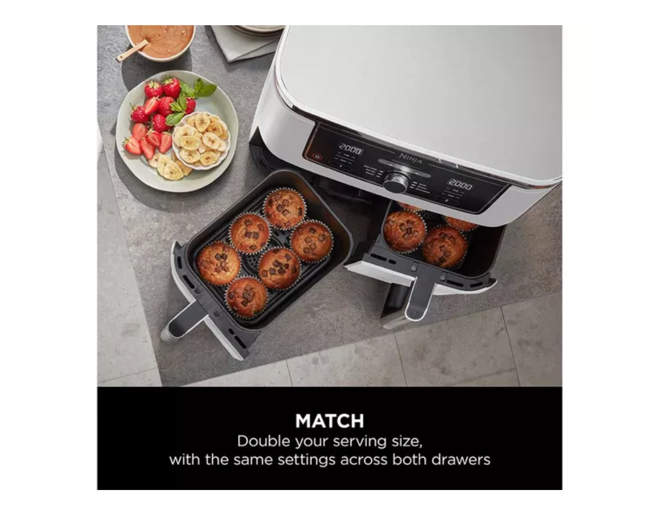 NINJA Foodi MAX Dual Zone AF400UKWH Air Fryer – White & Black