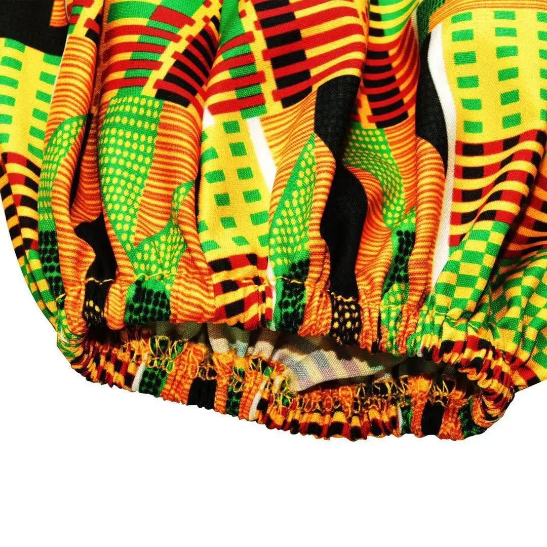 African Clothes for Women 2024 Summer African Women V-Neck Polyester Printing Long Sleeve T-Shirt Women Top African Clothing