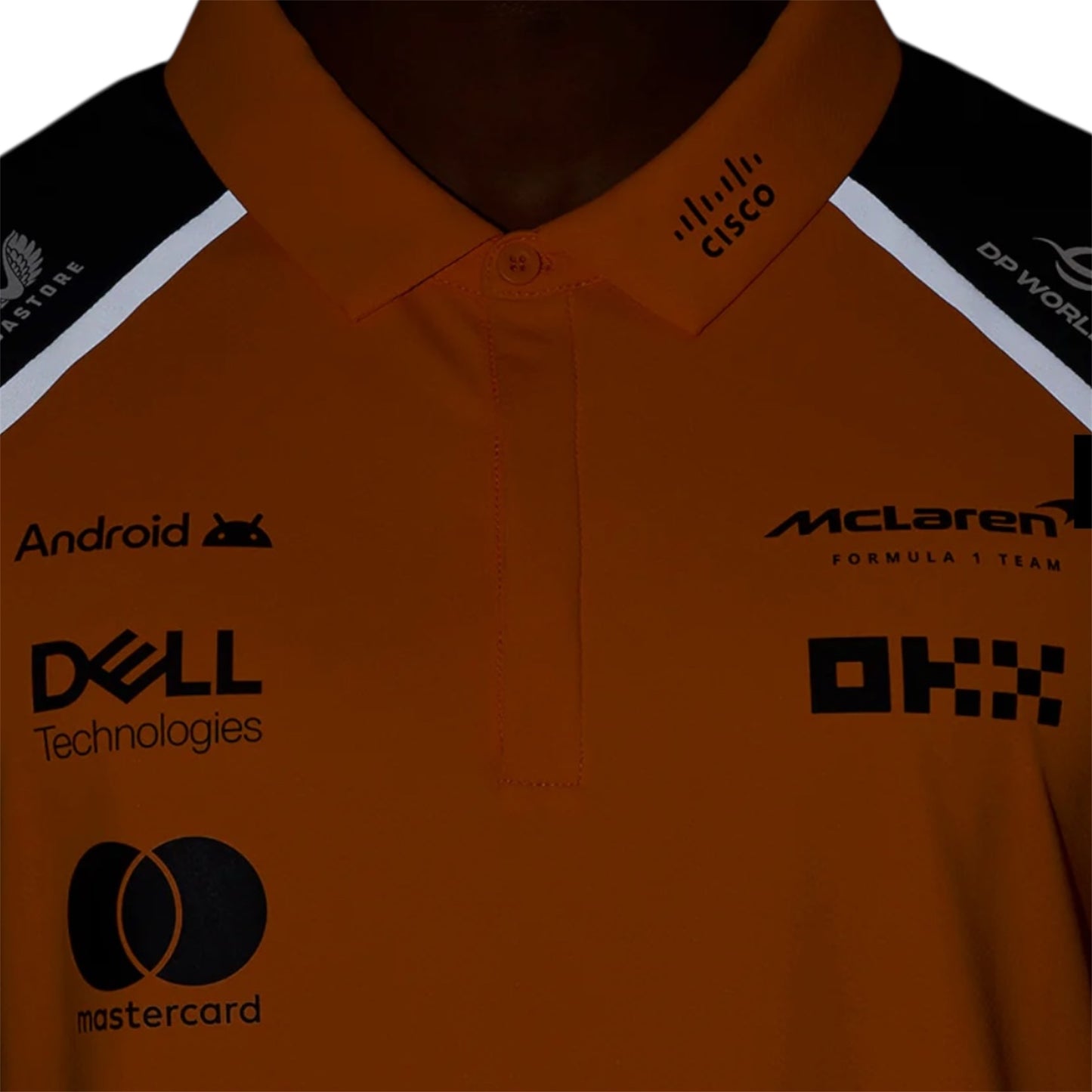 Official Mens McLaren Formula 1 Team Polo Shirt - Papaya/Phantom