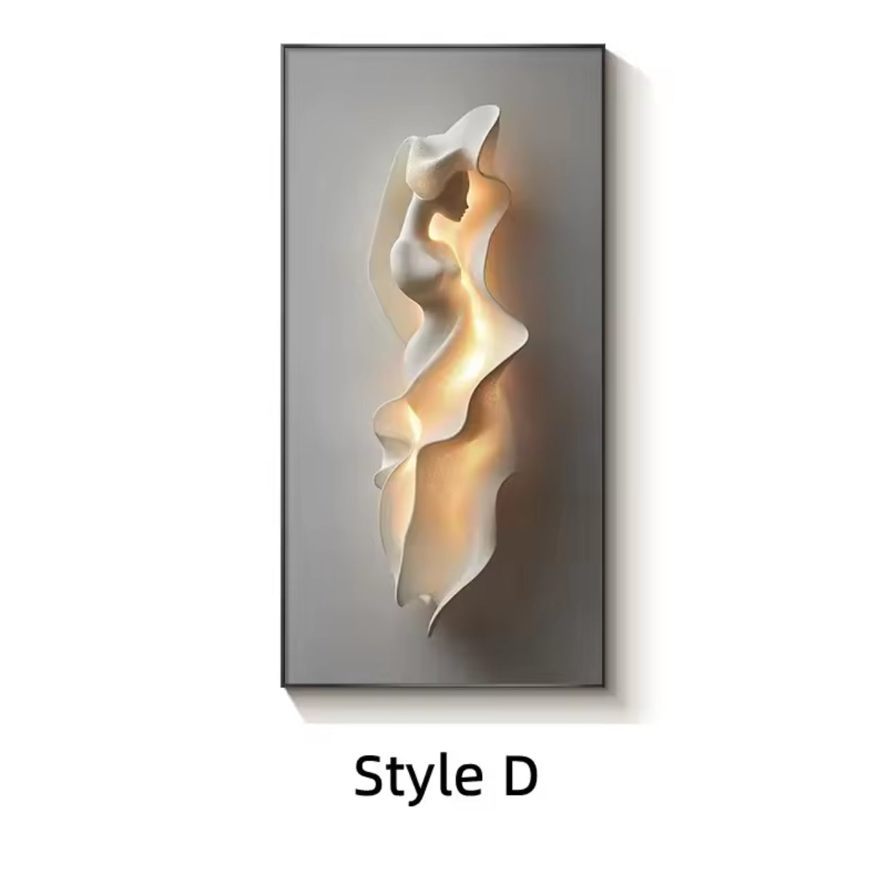 2025 Modern Light Luxury Entrance Wall Art with Lamp – Abstract Corridor Decoration