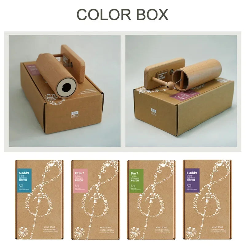 432Hz Door Opening Wood-Made Doorbell Chime Music Chords Door Bell Chimes for Home Business Entrance Fridge Housewarming Gift