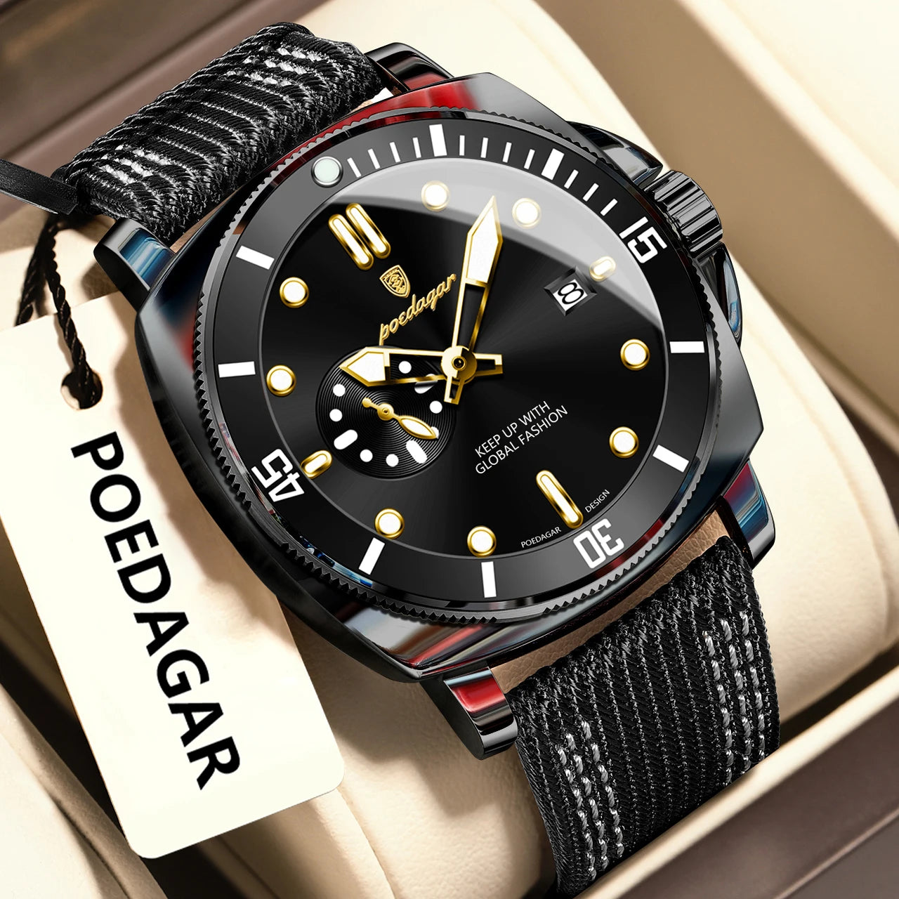 Fashion Luxury Man Wristwatch Luminous Waterproof Date Sports Watch for Men Business Nylon Leather Quartz Men'S Watches