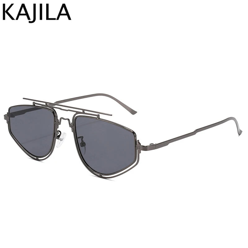 Gothic Steampunk Square Sunglasses Men 2025 Luxury Brand Futuristic Punk Eyewear Metal Frame Sun Glasses Shades UV400 Protection