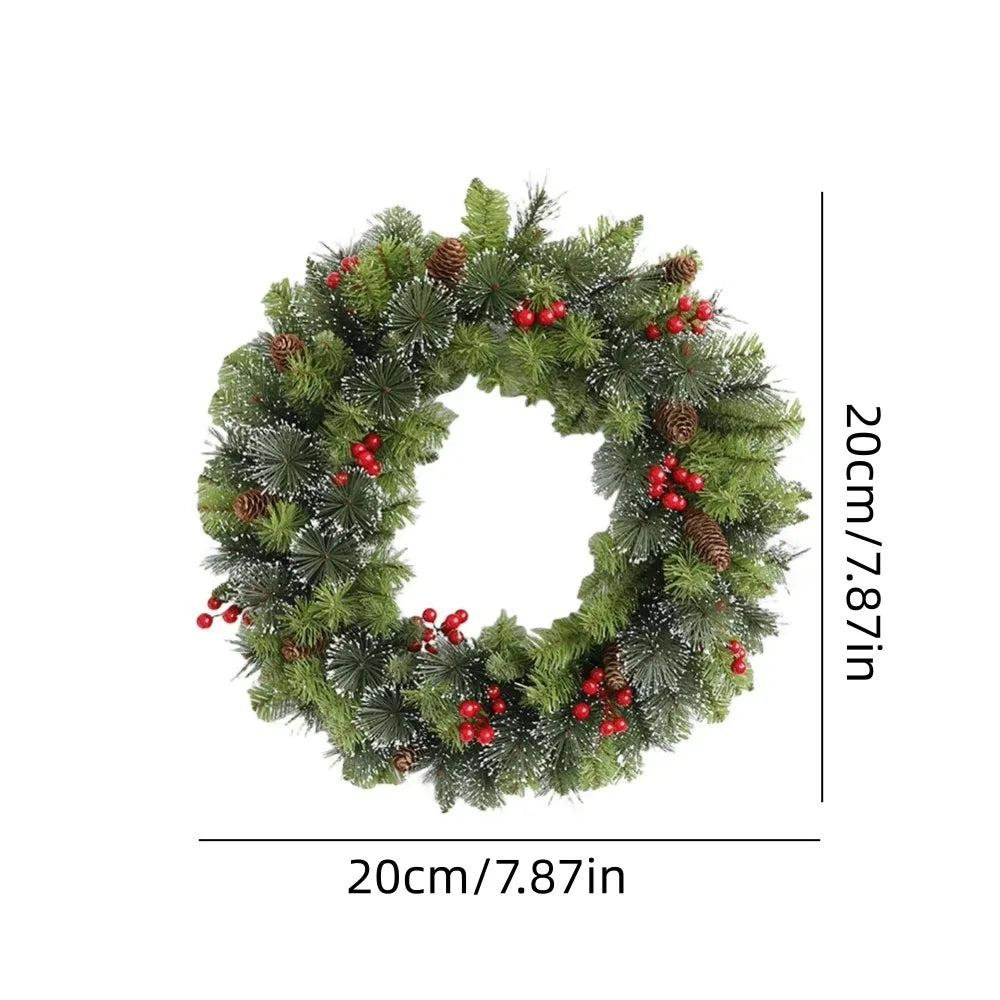 With Pinecone and Berry Christmas Hanging Garland Artificial Holiday Art Xmas Wreath Gifts Multifunctional 20/30/40Cm
