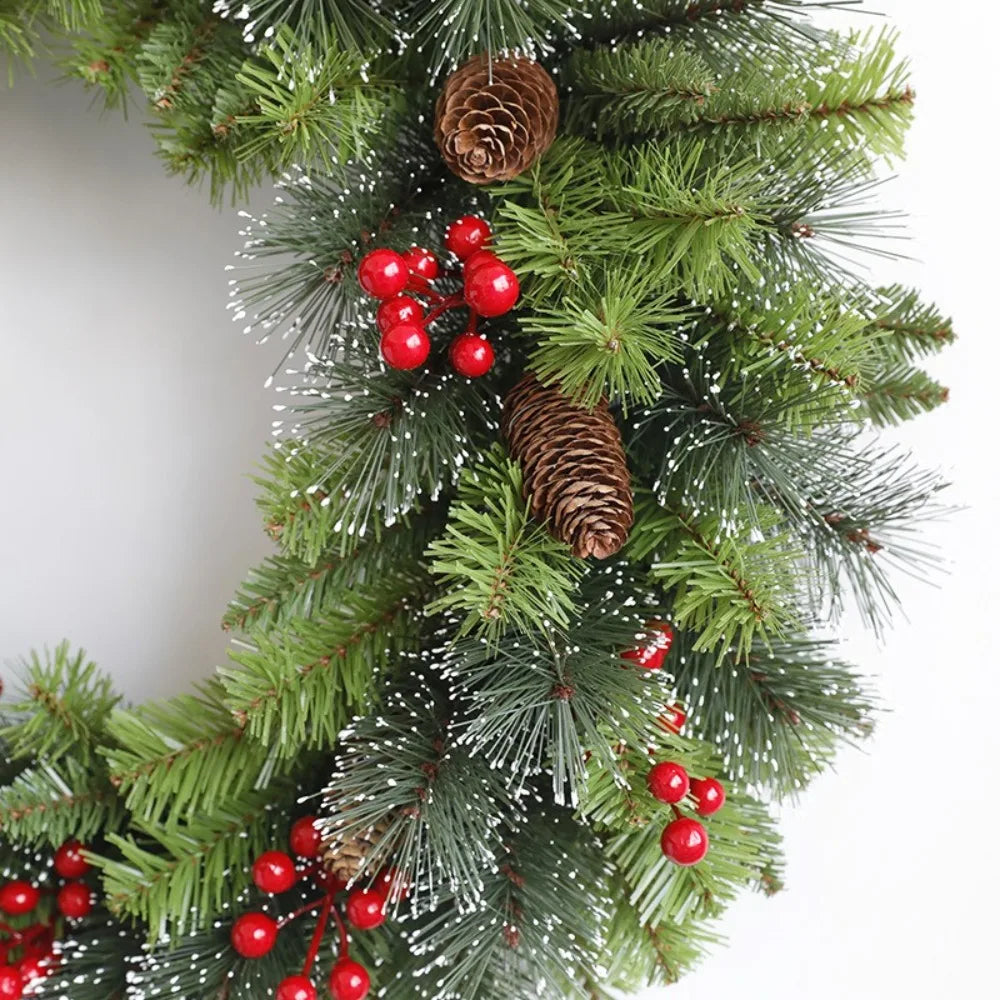 With Pinecone and Berry Christmas Hanging Garland Artificial Holiday Art Xmas Wreath Gifts Multifunctional 20/30/40Cm