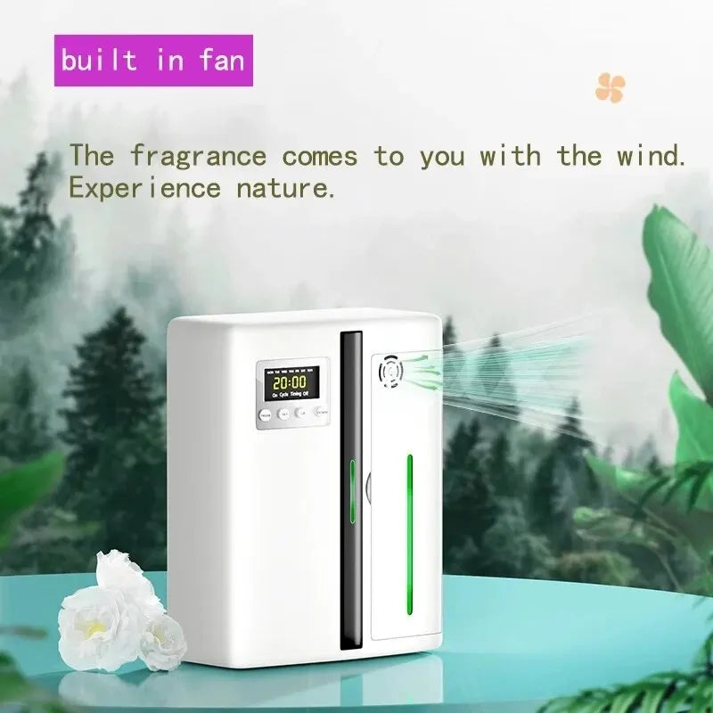 160Ml Waterless Scent Diffuser Bluetooth Wall-Mounted Fragrance Machine Smart Scent Diffuser for Essential Oil Hotel Home