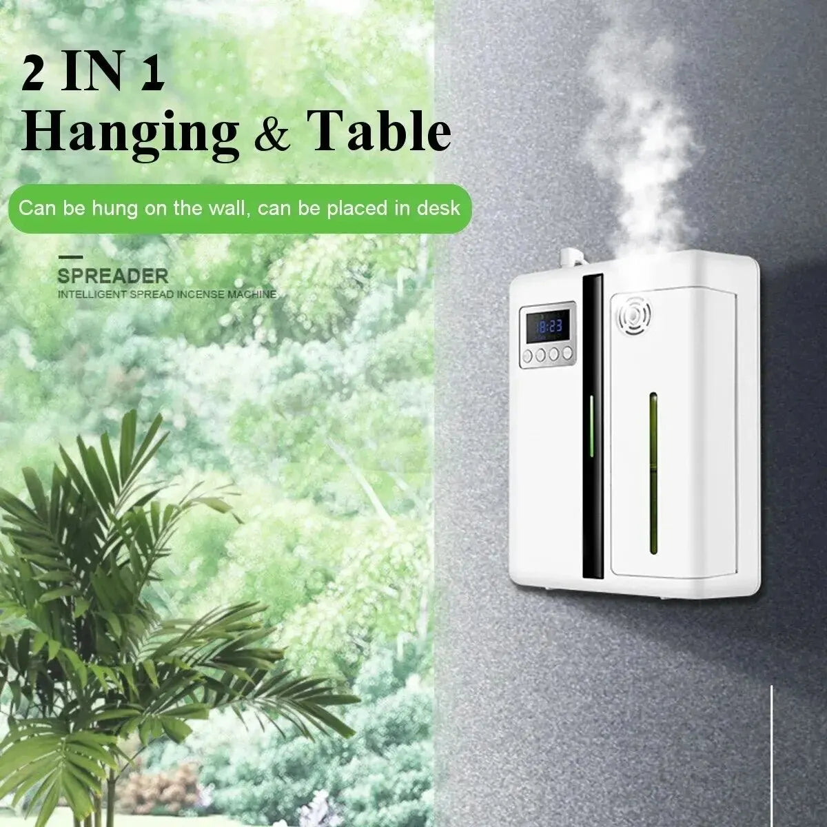 160Ml Waterless Scent Diffuser Bluetooth Wall-Mounted Fragrance Machine Smart Scent Diffuser for Essential Oil Hotel Home