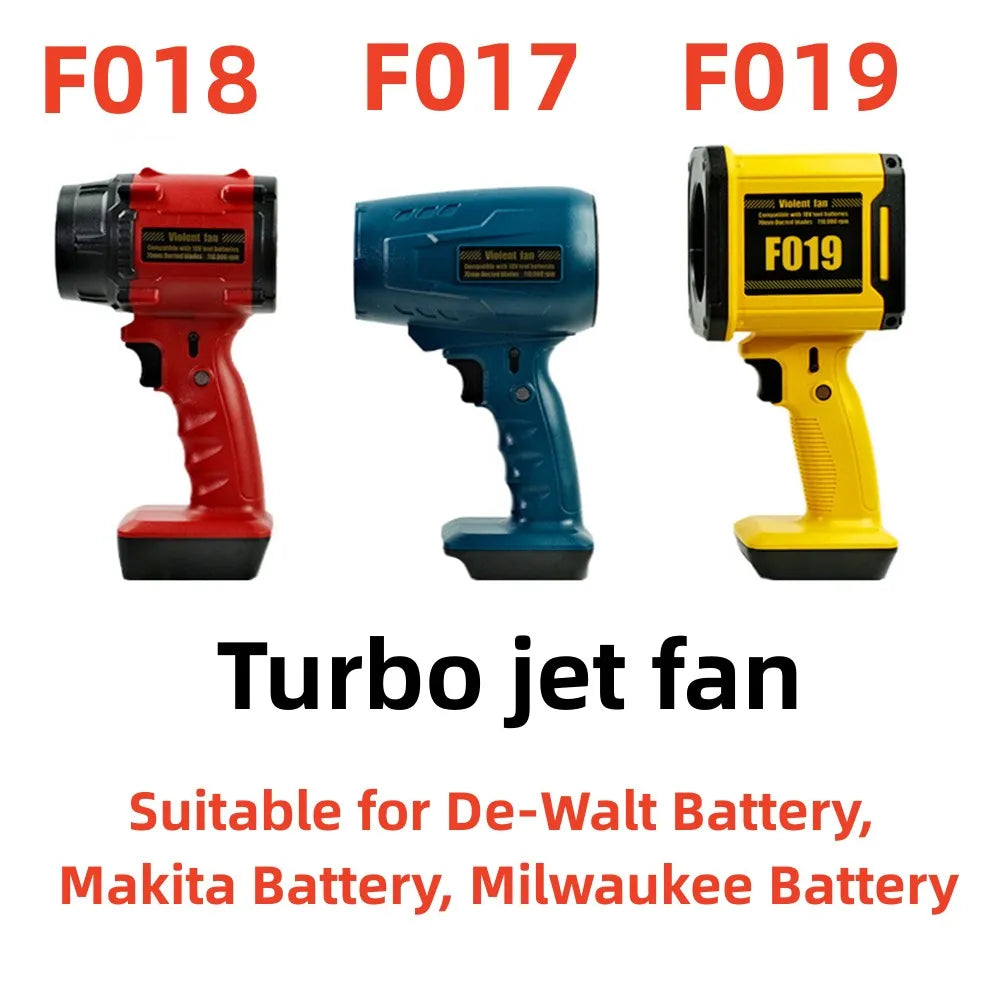 Turbo Jet Fan for Dewalt/For Makita/For Milwaukee Battery Air Duster Brushless Motor Electric Air Blower Power Tool for Cleaning