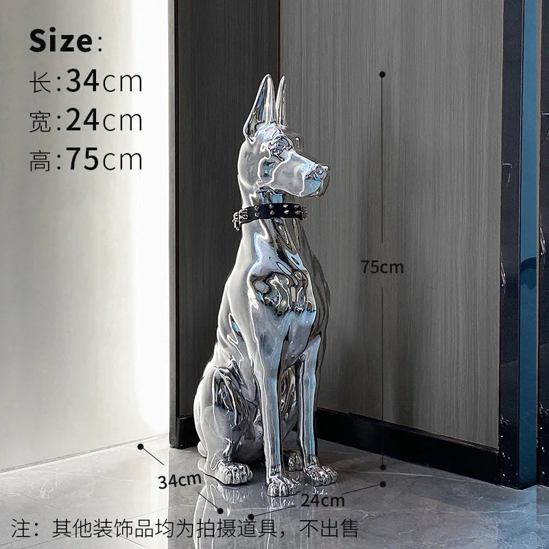 Modern Floor Decoration Electroplating Dog Porch TV Cabinet Next to the Living Room High-Grade Ornaments Statue Home Accessories