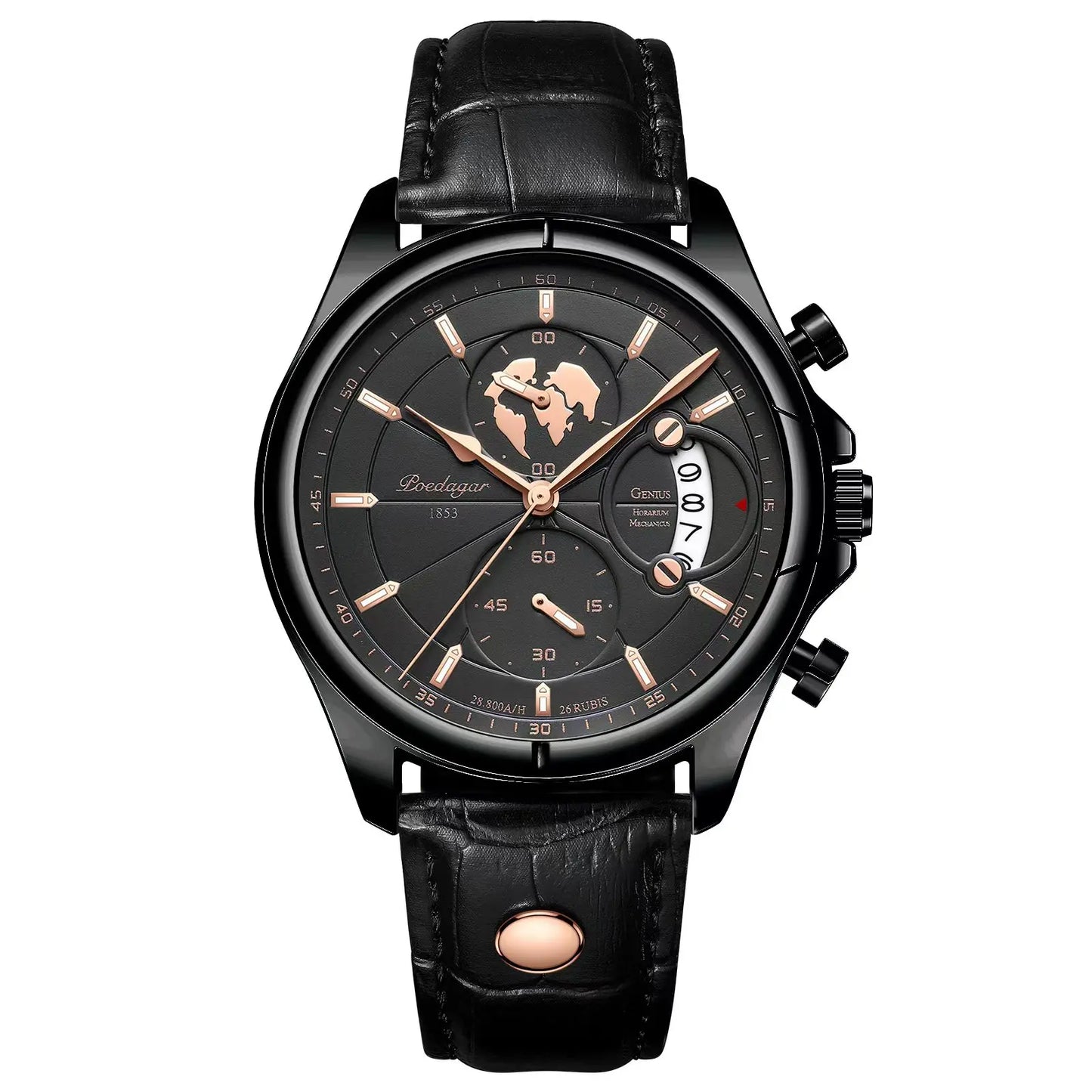 Sports Casual Man Watch Date Waterproof Luminous Leather Chronograph Men'S Watch Business Luxury Quartz Watches for Men