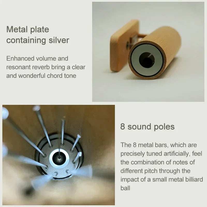 432Hz Door Opening Wood-Made Doorbell Chime Music Chords Door Bell Chimes for Home Business Entrance Fridge Housewarming Gift