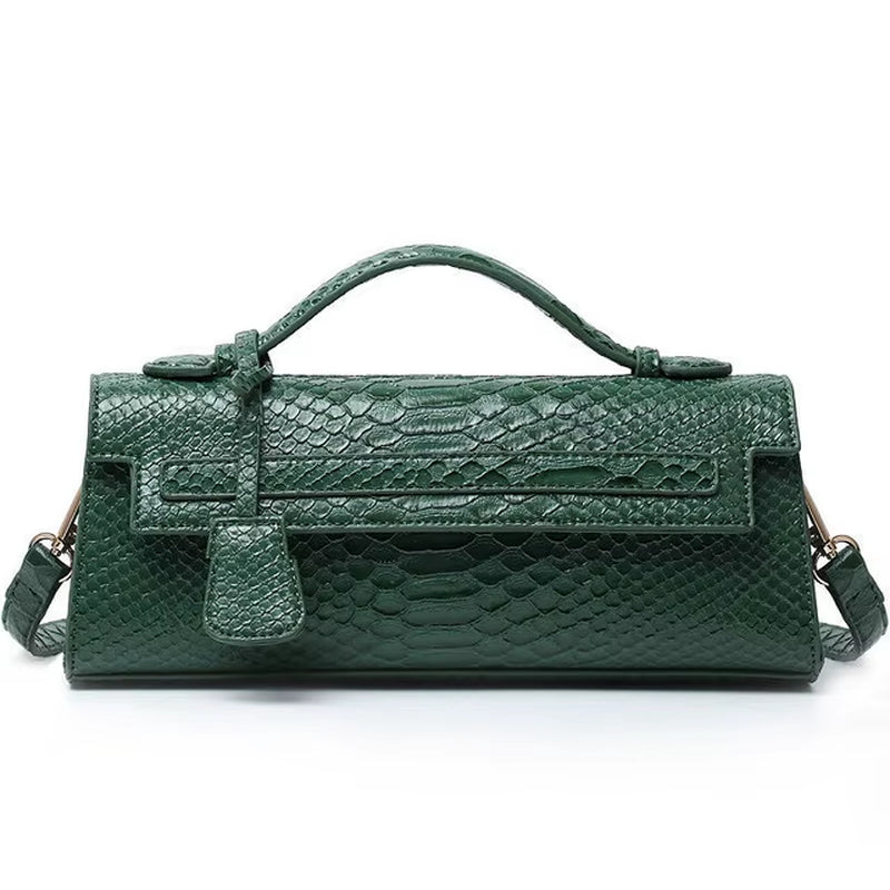 Hot Brand Design Ostrich/Snake Print Women Bag Handbag Ladies Handbags Fashion Luxury Brands Women'S Long Handbags Shoulder Bags