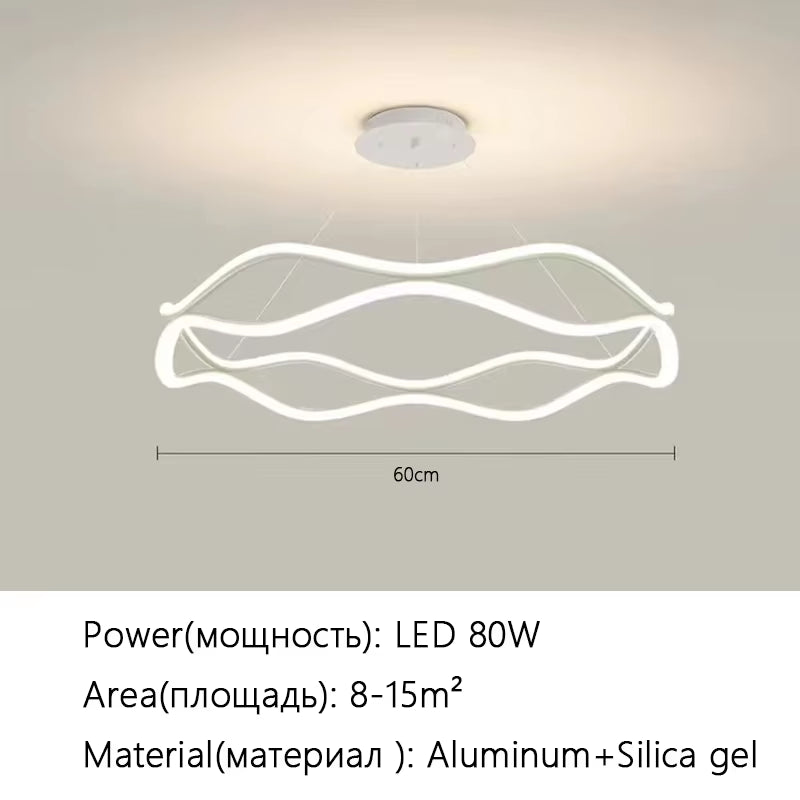 Living Room Ceiling Chandelier with Remote Dimming Modern Dining Room Pendant Lamp Home Decor Luxury Bedroom LED Hanging Lights