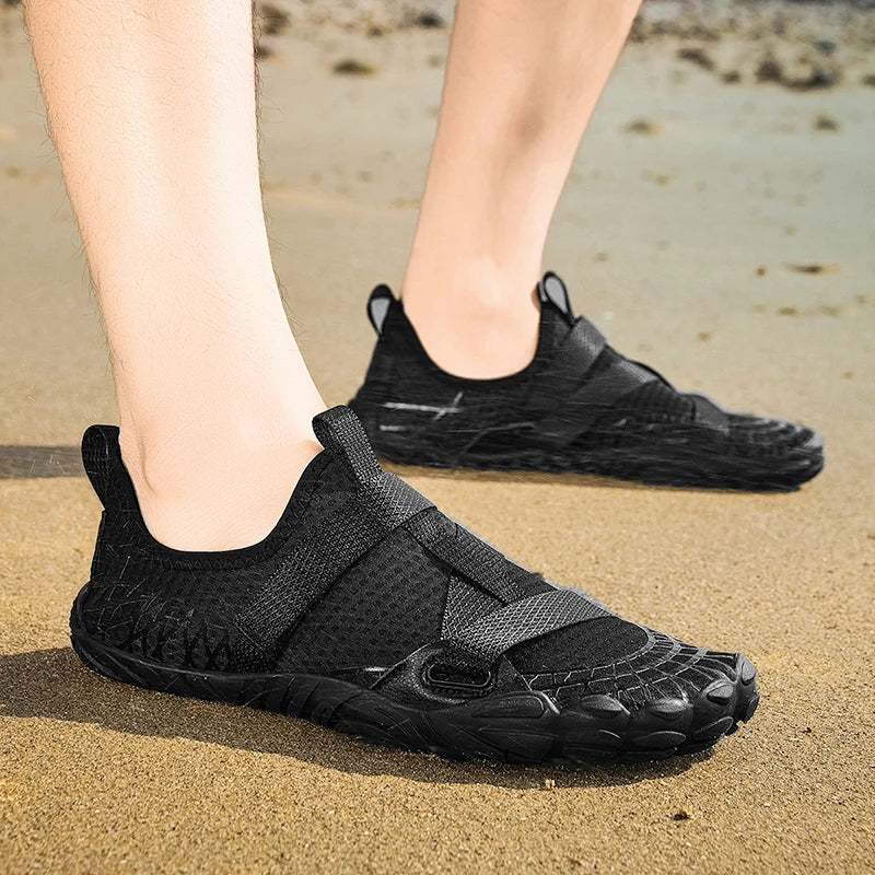 Oiaano Wide Toe Unisex Man Barefoot Black Shoes Summer Woman Wading Water Beach Non-Slip Multifunctional Sport Running Hiking