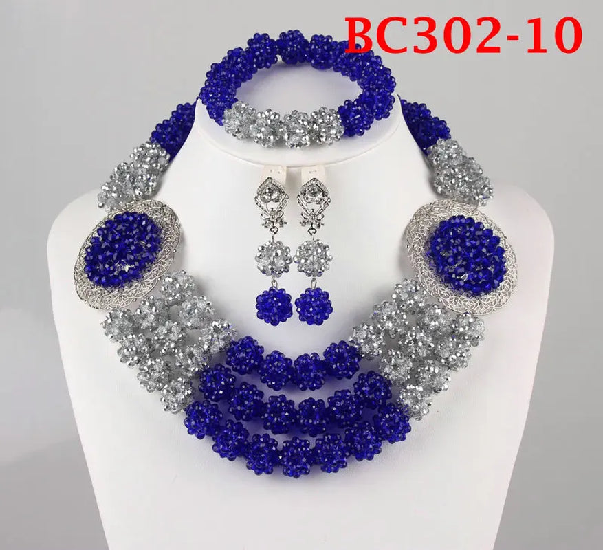 African Coral Bead Jewelry Set for Weddings - Nigerian-Inspired Collection