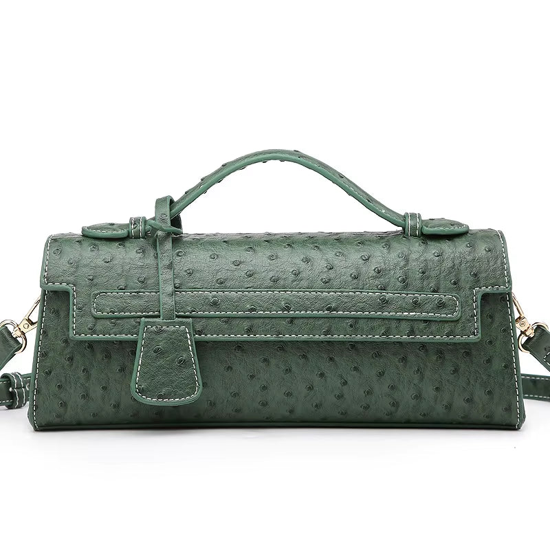 Hot Brand Design Ostrich/Snake Print Women Bag Handbag Ladies Handbags Fashion Luxury Brands Women'S Long Handbags Shoulder Bags