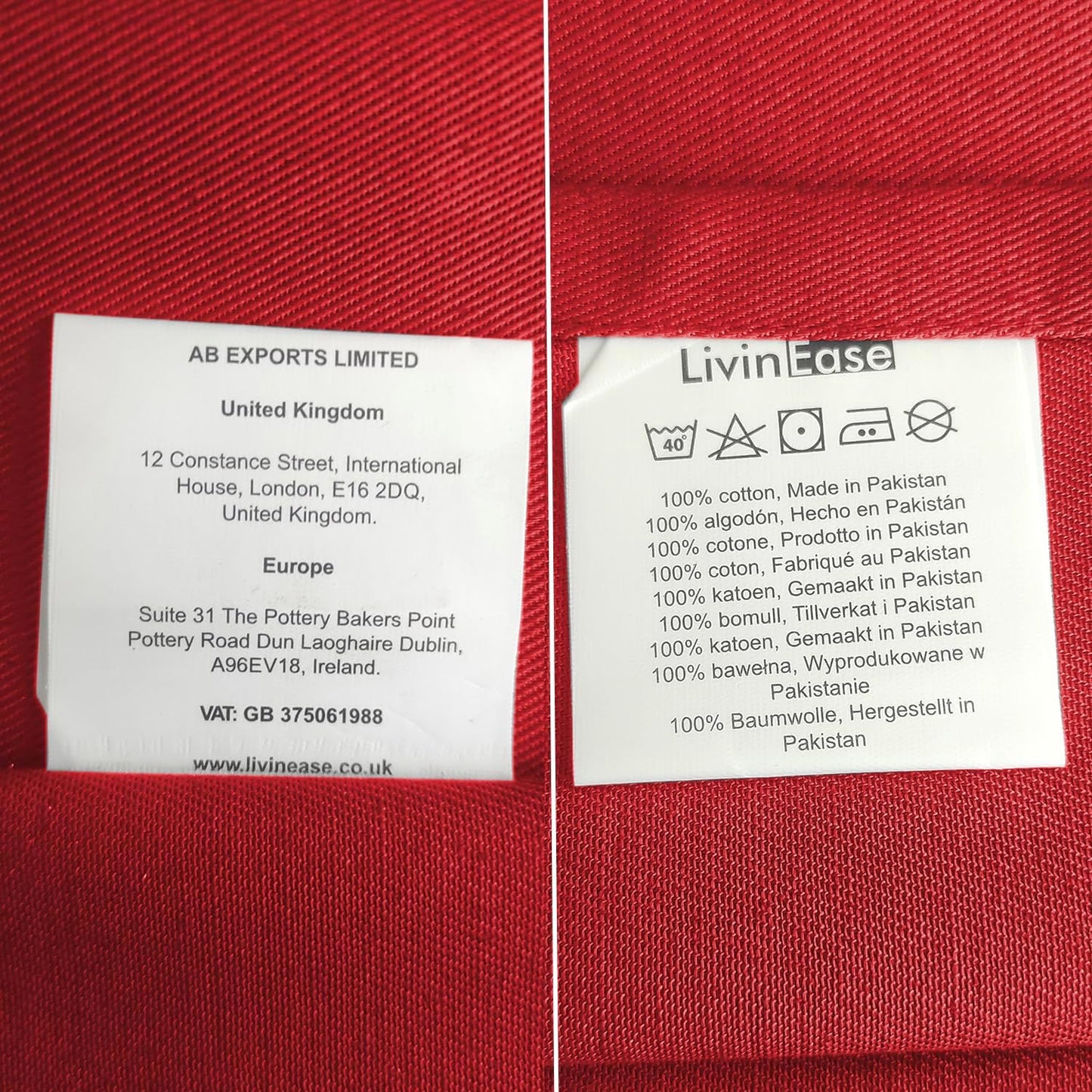 Cotton Cloth Napkins Set of 12-100% Cotton 46 X 46 Cm Reusable Christmas Red Dinner Napkins - Heavy Weight Hotel Quality Pure Cotton Fabric - Ideal for Xmas Dinner & Events (Red, Cotton)