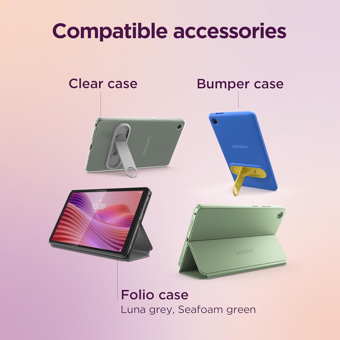 Tab One Android Tablet | 8.7 Inch HD Display | Mediatek Helio G85 | 4GB RAM | 64GB | Wi-Fi 5 | Clear Case