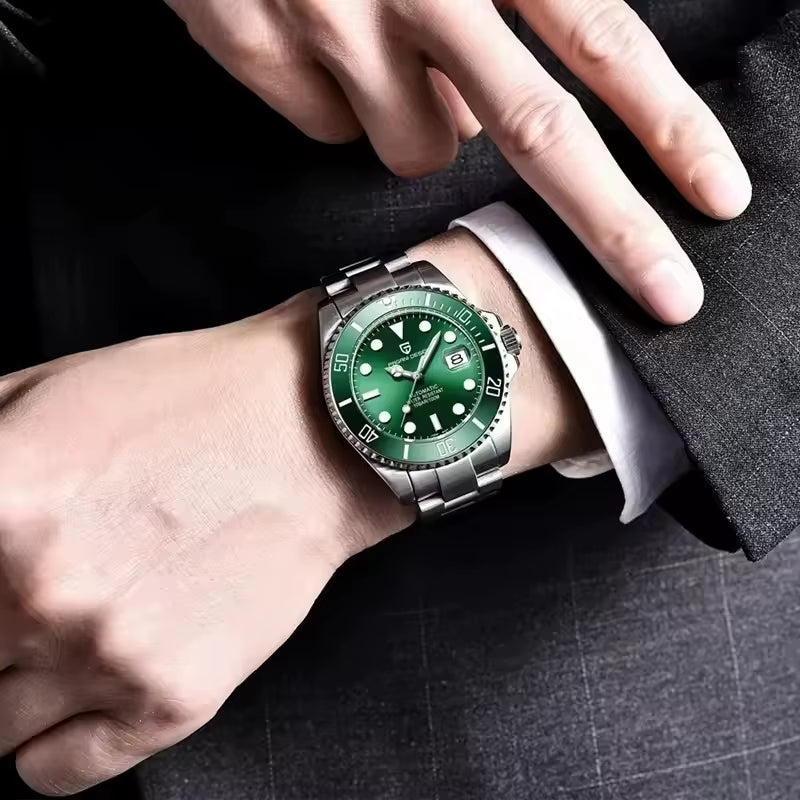New Mechanical Men Watches Luxury Sapphire Automatic Watch Stainless Steel Business Men Waterproof Clock