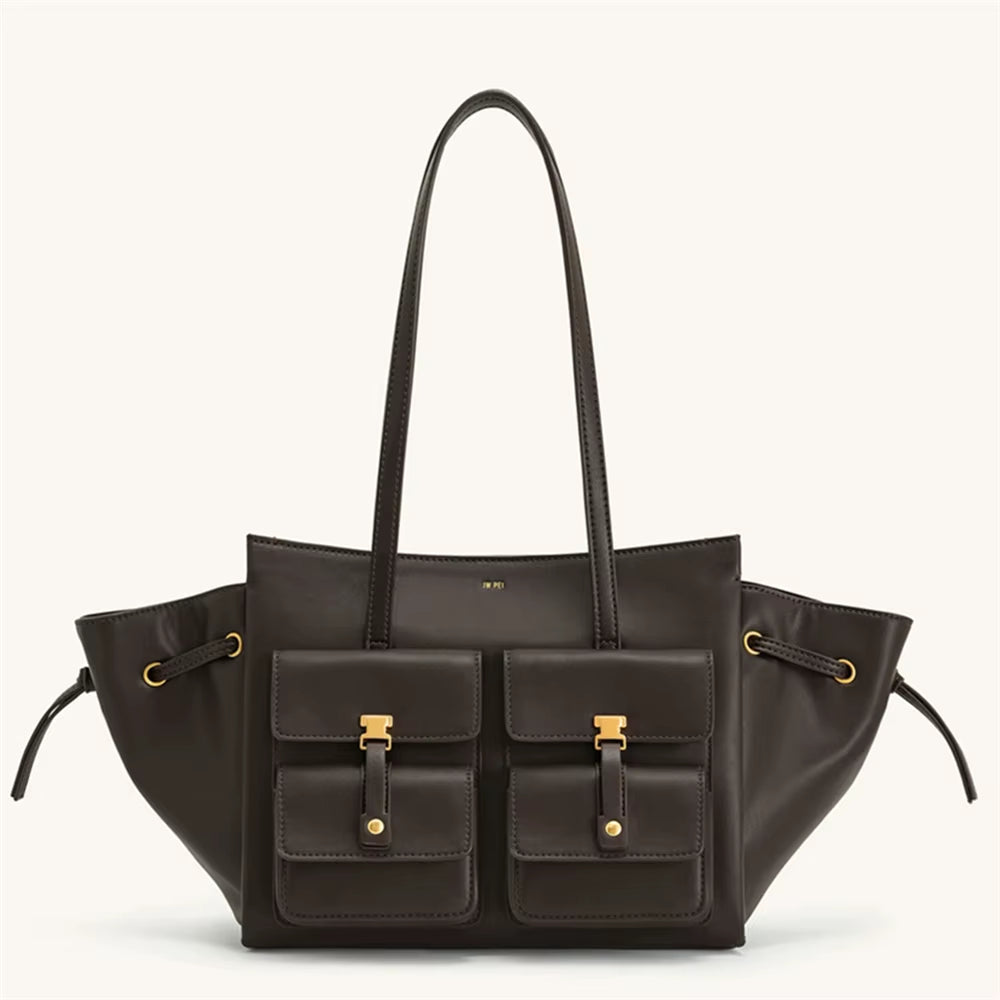 Vegan Leather Motorcycle Style Tote Bag Women'S Large Capacity Crossbody Purse for Commuters Underarm Shoulder Handbag