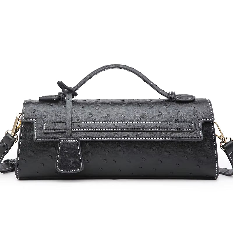 Hot Brand Design Ostrich/Snake Print Women Bag Handbag Ladies Handbags Fashion Luxury Brands Women'S Long Handbags Shoulder Bags