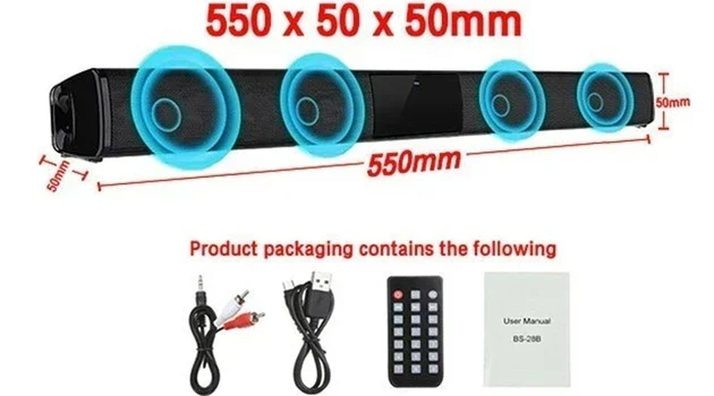 Wireless Bluetooth Sound Bar Speaker System Super Power Speaker Surround Stereo Home Theater TV Projector BS-10 BS-28A BS-28B
