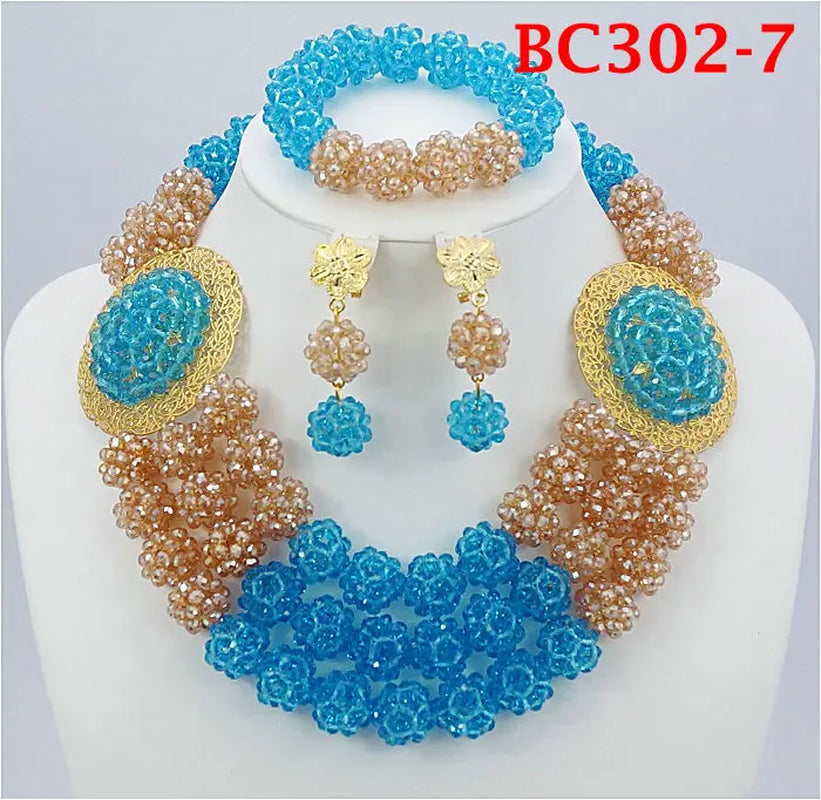 African Coral Bead Jewelry Set for Weddings - Nigerian-Inspired Collection