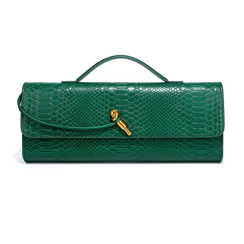 Luxury Design Top-Handle Bag for Women Evening Handbag Long Purse, Crocodile Pattern Crossbody Shoulder Bags Fashionable Outfits