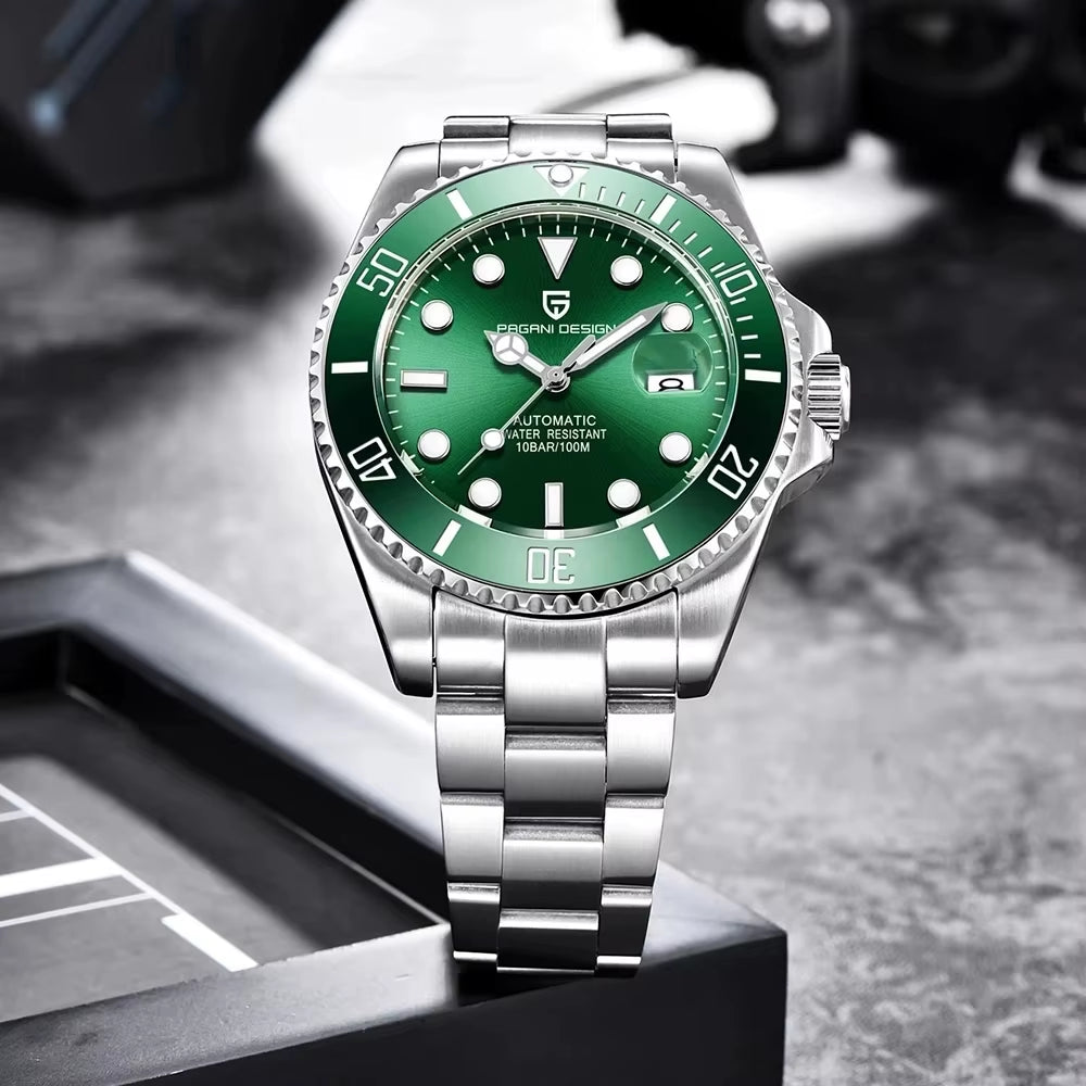New Mechanical Men Watches Luxury Sapphire Automatic Watch Stainless Steel Business Men Waterproof Clock