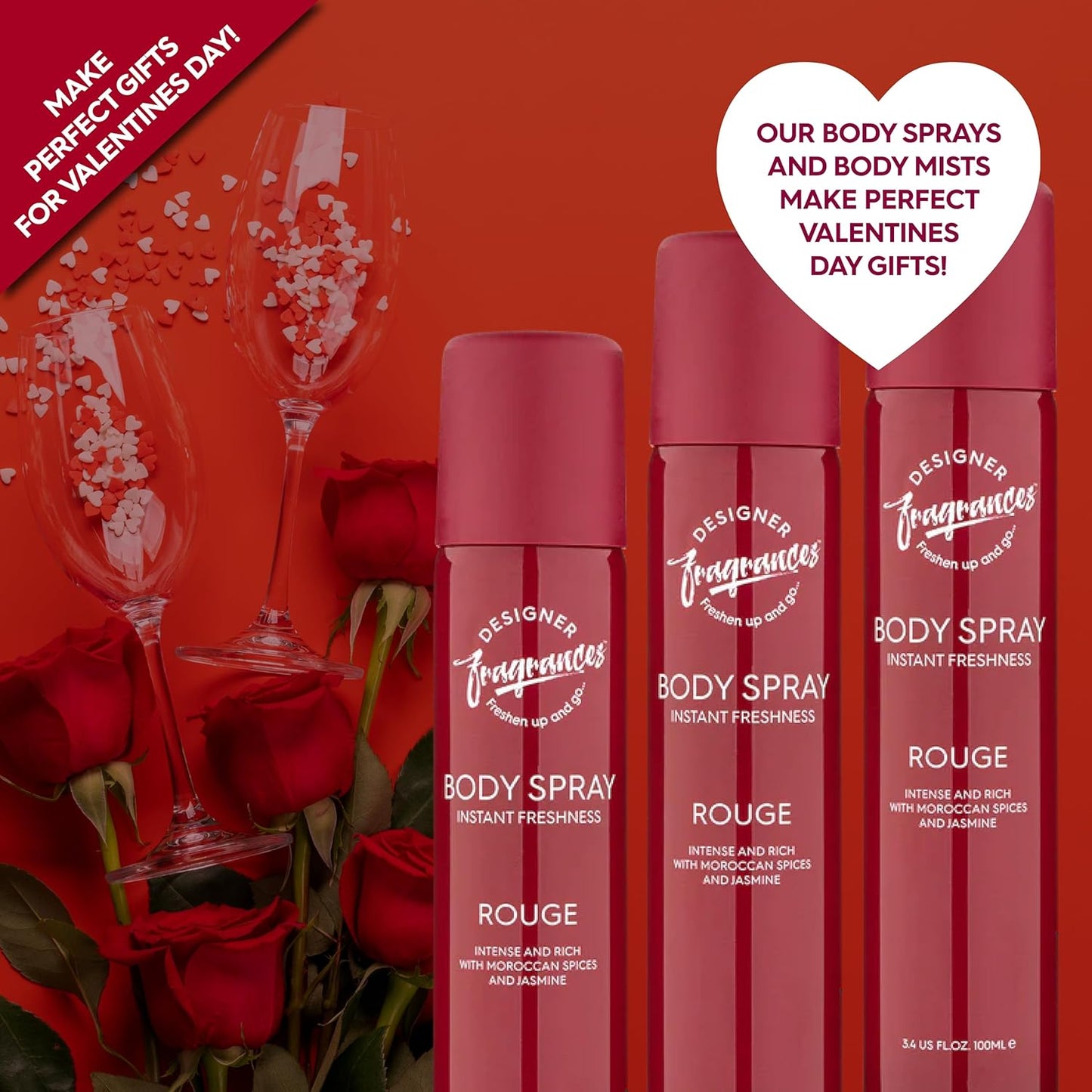 6 Pack Assorted Aromas Bundle - Rouge, Only One & Peony - Women'S Body Spray Deodorant Cans - for Instant Freshness on the Go - Long Lasting Smell, Great Gifts - 100Ml