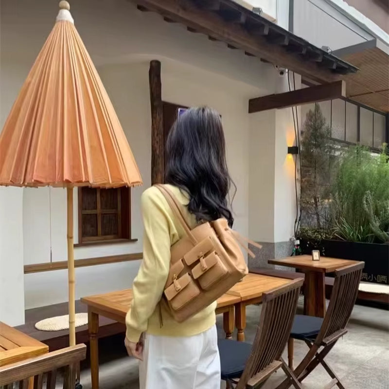 Vegan Leather Motorcycle Style Tote Bag Women'S Large Capacity Crossbody Purse for Commuters Underarm Shoulder Handbag